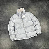 Зимова двостороння сірі чоловіча куртка Nike / Стильний пуховик Найк, фото 5