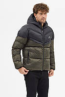 Чоловіча зимова куртка Nike Storm-Fit Стильний пуховик Найк чорного кольору з капюшоном