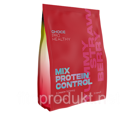 Коктейль Mix Protein control Yummу Strawberry зі смаком полуниці 145 грамів Чойс, фото 1