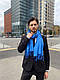 Жіночий яскравий синій шарф, великий котоновий шарф "Мілан" від My scarf 180 на 60 см, фото 7