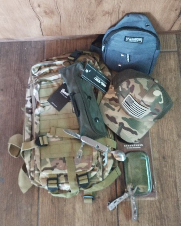 Набір для військового Набір для ЗСУ Рюкзак ПАНТЕРА 25л Мультитул Кепка Піксель Набір для Чистки Зброї, фото 1