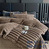 Велюрова постільна білизна Шарпель полуторна комплект/тепла постільна білизна, фото 3
