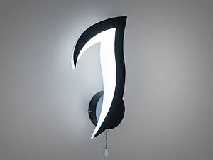 Оригінальний світлодіодний настінний світильник, 12 Вт, чорний