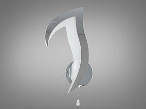 Унікальний світлодіодний світильник в дитячу кімнату, 12W, хром