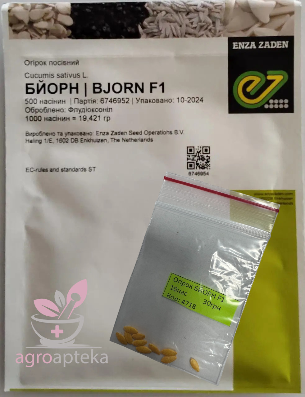 Огірок Бйорн F1 Enza Zaden 10 нас ЗІП, фото 1