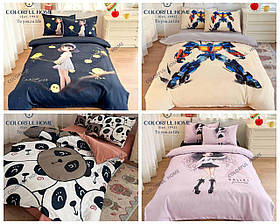 Фланелева полуторна постільна білизна/Комплект постільної білизни/постільна білизна