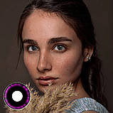 Чорні Кольорові Контактні Лінзи Манга Пінк від ELITE Lens® | Лінзи для краси ( Нульовки ) | Крейзі/Косплей, фото 4