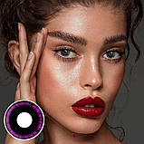 Чорні Кольорові Контактні Лінзи Манга Пінк від ELITE Lens® | Лінзи для краси ( Нульовки ) | Крейзі/Косплей, фото 2