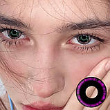 Чорні Кольорові Контактні Лінзи Манга Пінк від ELITE Lens® | Лінзи для краси ( Нульовки ) | Крейзі/Косплей, фото 3