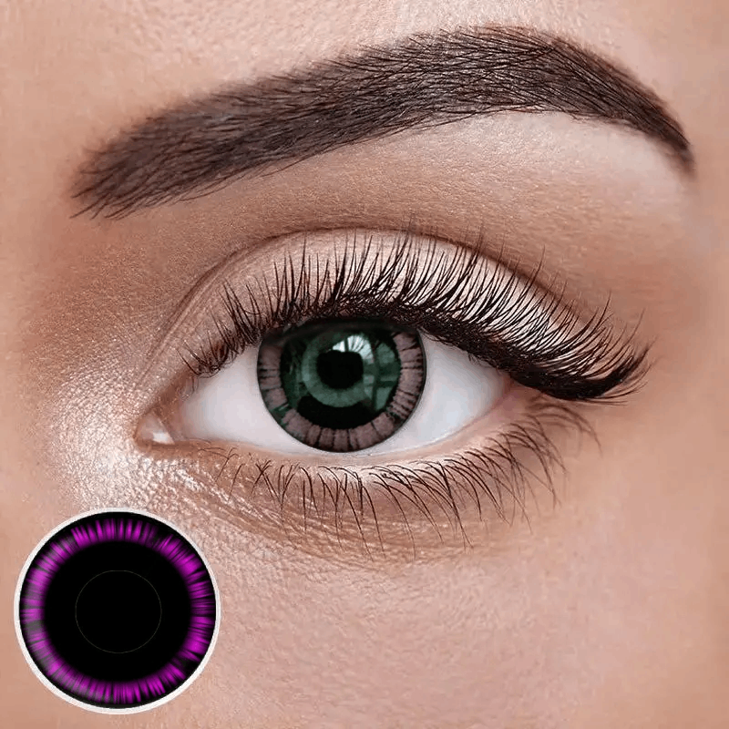 Чорні Кольорові Контактні Лінзи Манга Пінк від ELITE Lens® | Лінзи для краси ( Нульовки ) | Крейзі/Косплей, фото 1
