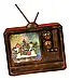 Новорічний світлодіодний музичний LED ліхтар Телевізор зі снігом USB+батарейки N0097, фото 3