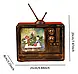 Новорічний світлодіодний музичний LED ліхтар Телевізор зі снігом USB+батарейки N0097, фото 4