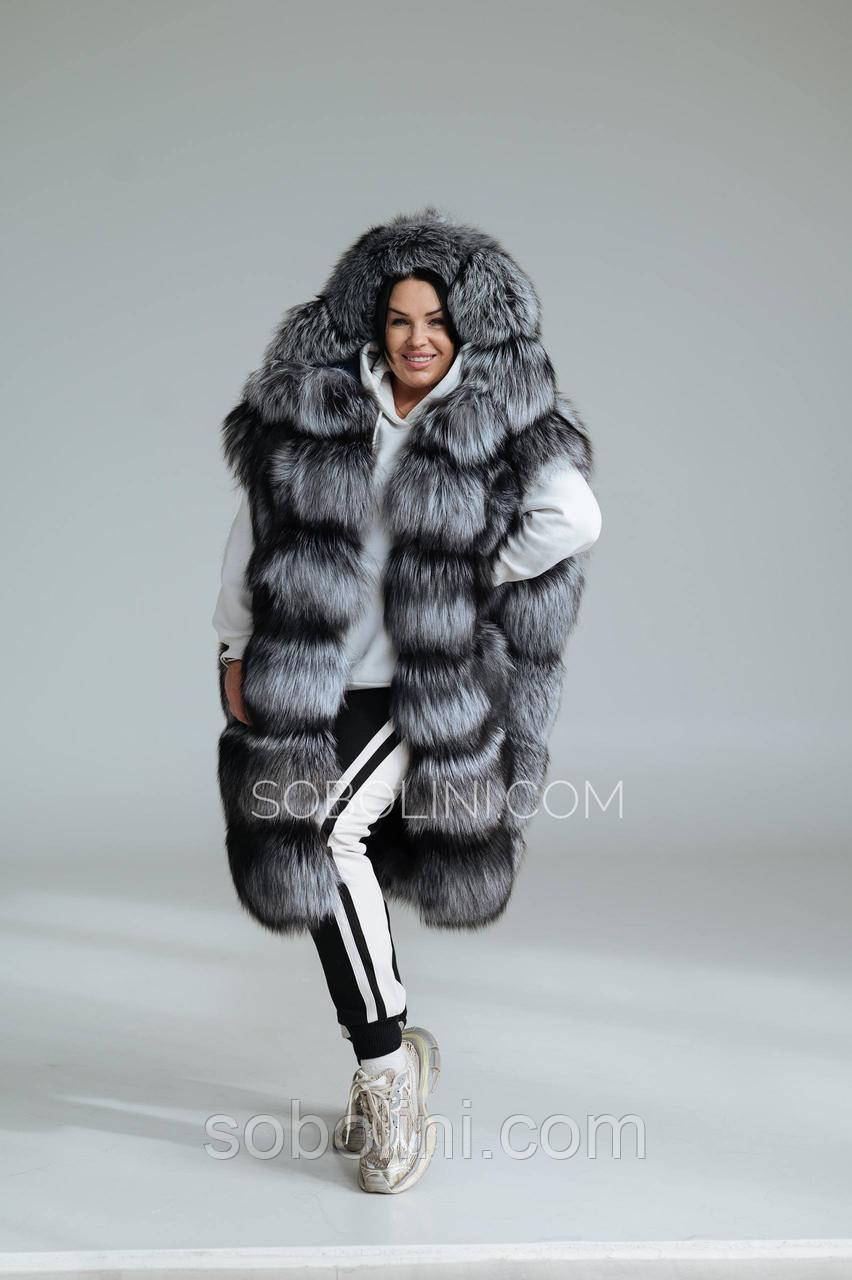 Жилет з хутра Чорнобурки, фото 1
