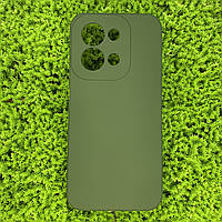 Чохол для Redmi 15C (Europe Version) протиударний бампер Silicone Case Luxury, Soft touch, мікрофібра, зелений