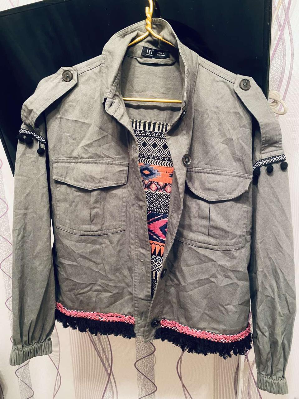 Жіноча куртка вишиванка Zara б/у, фото 1