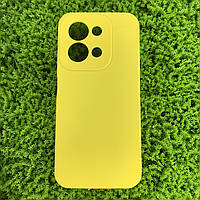 Чохол для Redmi 15C (Europe Version) протиударний бампер Silicone Case Luxury, Soft touch, мікрофібра, жовтий