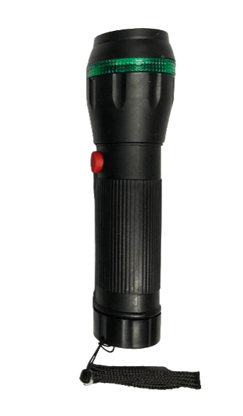 Ліхтар ручний LED 7083 на батарейках ААА з функцією масштабування Чорний