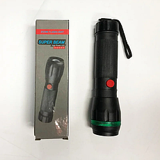 Ліхтар ручний LED 7083 на батарейках ААА з функцією масштабування Чорний, фото 3