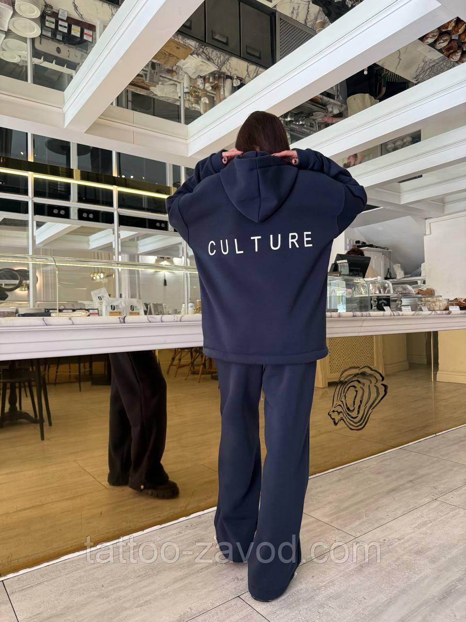 Костюм жіночий худі з написом і штани Оверсайз 42-46 48-50, фото 1