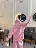 Костюм жіночий худі з написом і штани Оверсайз 42-46 48-50, фото 3