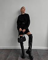 Трикотажное платье женское ангора рубчик 42-44 46-48 50-52