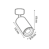 Стельовий світильник спот під лампу MR16 GU10 220-240V HOROZ VERONA чорний, фото 2