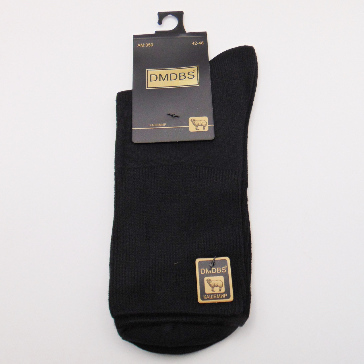 Високі кашемірові шкарпетки з ослабленою гумкою 42-48 чорні Dmdbs 050, фото 1