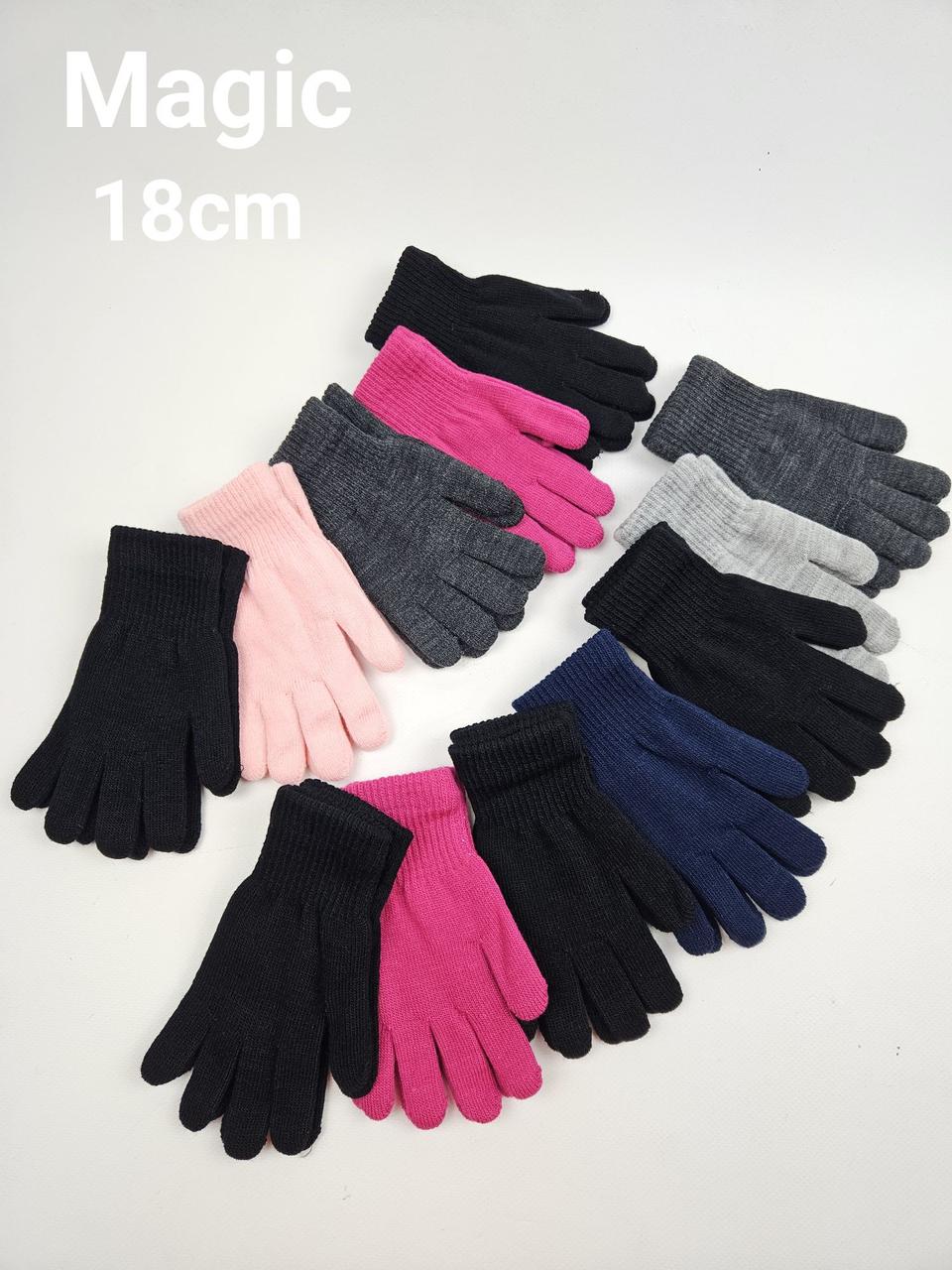 Дитячі польські рукавиці, р. 18 см (10-12 р) (12 пар набір)