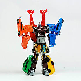 Трансформер Робот Giga 7 (25 см) 528A — 7 в 1, великий набір машинок і вертоліт