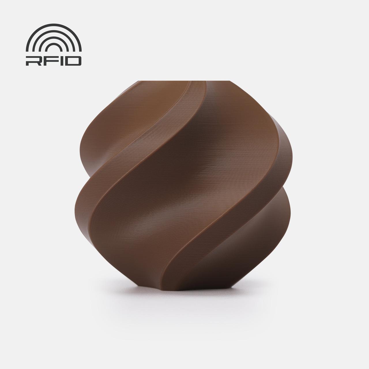 Пластик Bambu Lab PLA Basic | Cocoa Brown (10802) | Filament with spool, фото 1