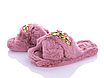 Відкриті жіночі капці домашні хутряні Рожевий, фото 5