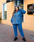Жіночийтеплий костюм куртка+штани NOBILITAS 50-64 синього кольору, фото 3