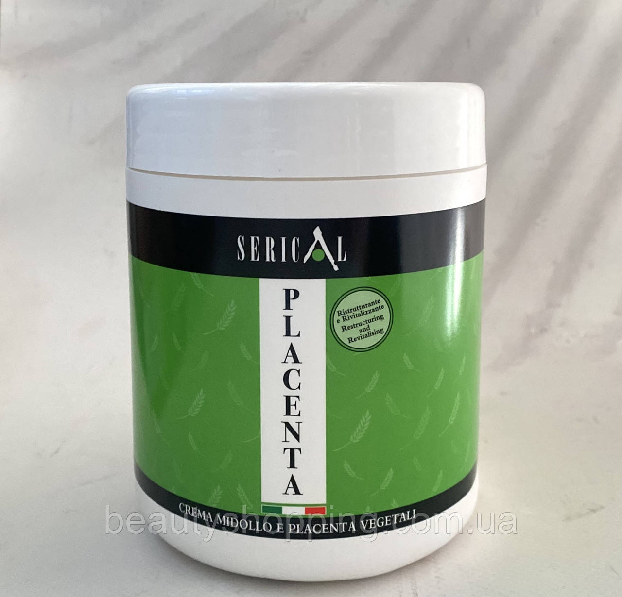 Serical Placenta crema Midollo Крем маска для волосся з витяжкою бамбука і плаценти пшениці 1л Італія