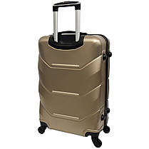 Валіза дорожня на колесах Bonro 2019 M середня шампань пластикова з висувною ручкою і кодовим замком, фото 5