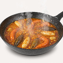 Сковорода ВОК без крышки 28см. RINGEL  Zira  (RG-11006-28w)