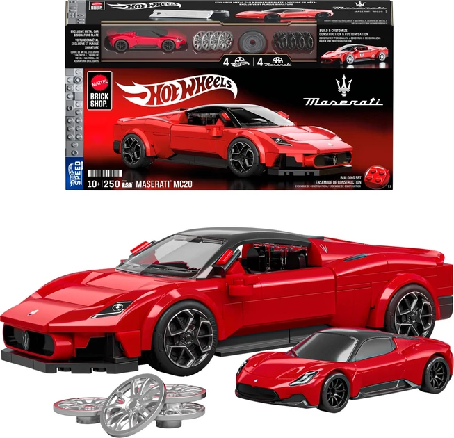 Конструктор Hot Wheels Brick Shop Speed Maserati MC20 (JFR90), фото 1
