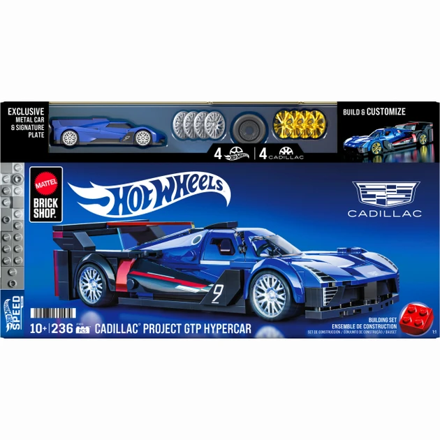 Конструктор Hot Wheels Brick Shop Speed Cadillac Project GTP Hypercar, фото 1
