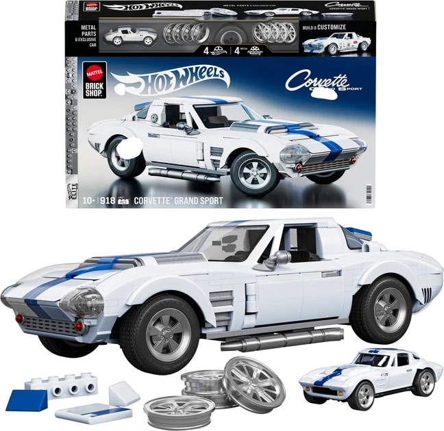 Конструктор Hot Wheels Brick Shop Elite Corvette Grand Sport, фото 1