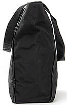 Сумка жіноча тканинна велика чорна на один відділ на плече шоппер текстильна на блискавці з кишенями Jielshi 3768, фото 4