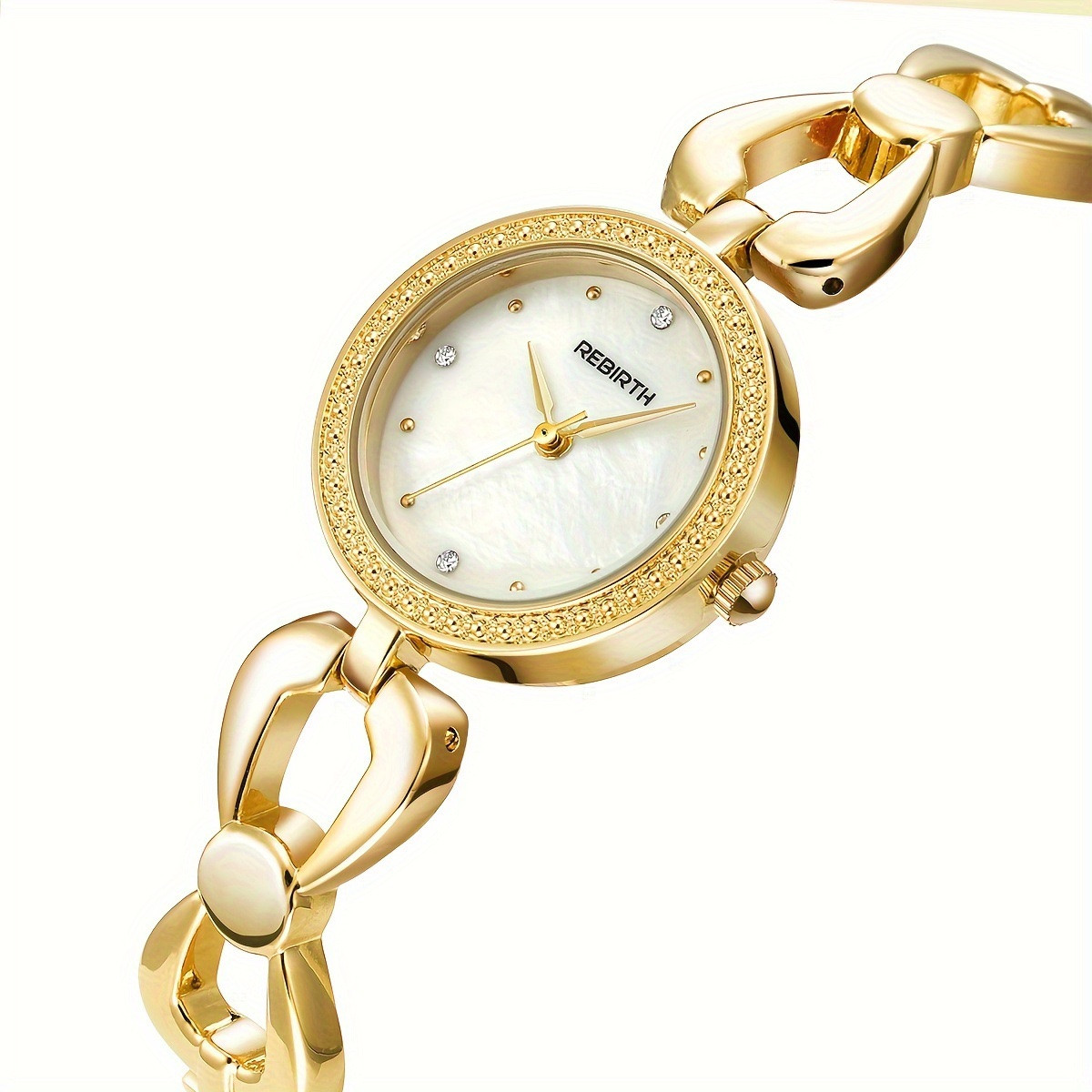 Жіночий кварцовий годинник Rebirth з браслетом золотистого кольору, фото 1