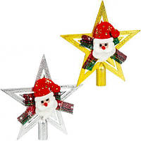 Від 10 шт. Верхівка "Зірка" 18*17,5 см з декором CHH23131  купити дешево оптом в інтернет-магазині