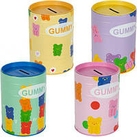 Від 2 шт. Скарбничка для грошей 9939 металева 12,5*9см купить оптом