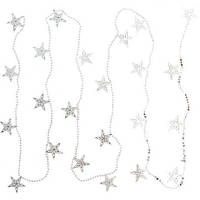 Від 4 шт. Декоративні намиста на ялинку "Зірочки" XYA-319-2.7м  купити дешево оптом в інтернет-магазині