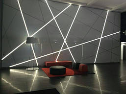 Лінійний LED профіль ЛПС-28 алюмінієвий анодований срібний (профіль+розсіювач+ 3 заглушки), фото 5