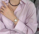 Жіночий кварцовий годинник Rebirth з браслетом золотистого кольору з перлами, фото 5