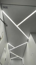 Лінійний LED профіль ЛПС-48 алюмінієвий анодований срібний (профіль+розсіювач+ 3 заглушки), фото 4