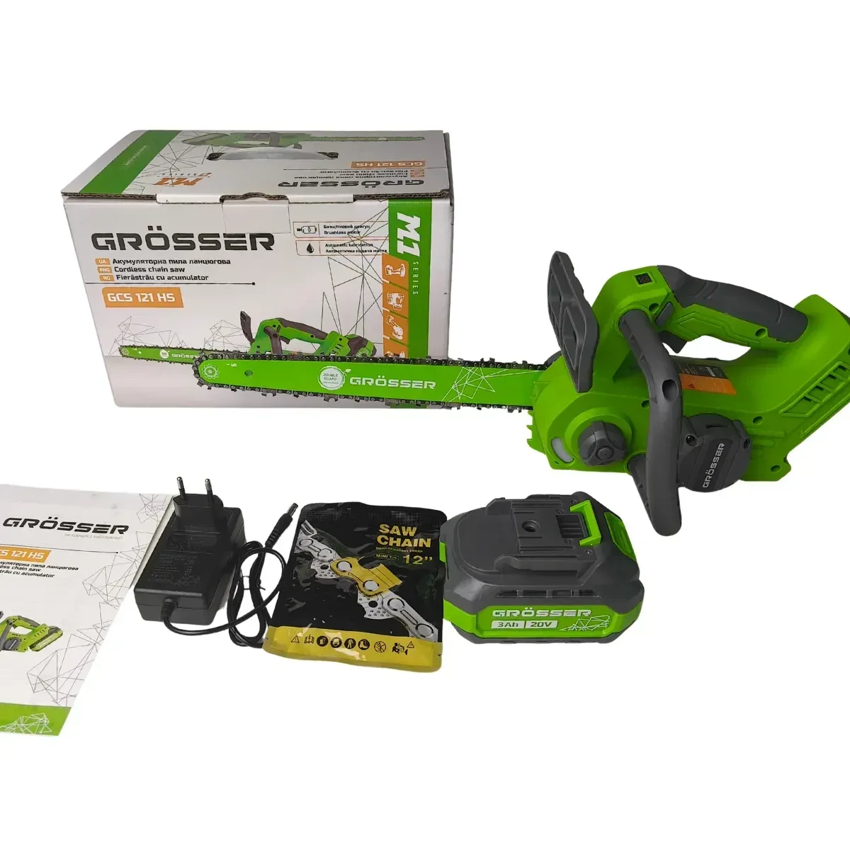 Акумуляторна пила Grosser GCS 121HS, фото 1