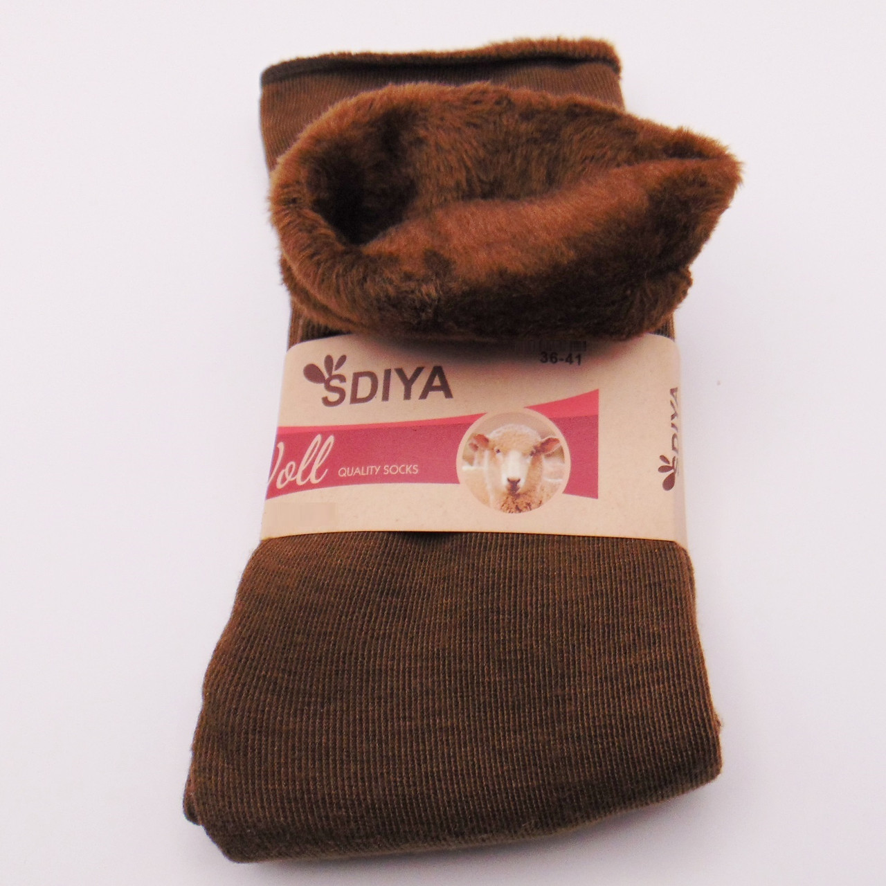 Жіночі шкарпетки з хутром всередині 36-41 капучино Sdiya 708, фото 1