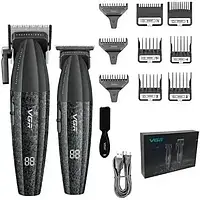 Професійний набір для стрижки волосся VGR V-640 Машинка та триммер з дисплеєм