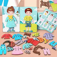 Розвиваючий дерев'яний конструктор створення персонажів